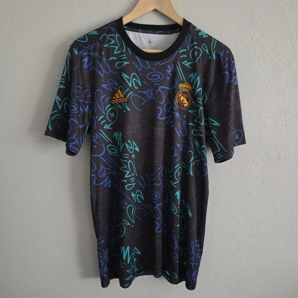 Adidas Mens Real Madrid Training Jersey Multicolor Football Soccer Shirt Size M